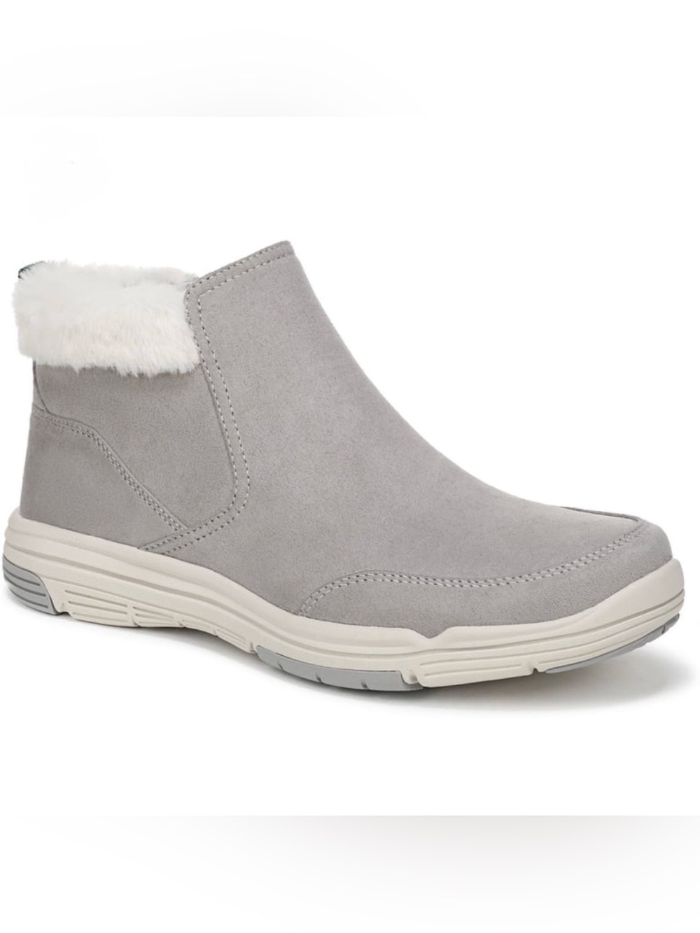 Ryka Amaze Women's Light Grey Faux-Fur Ankle Boot Paloma Grey Size 12W